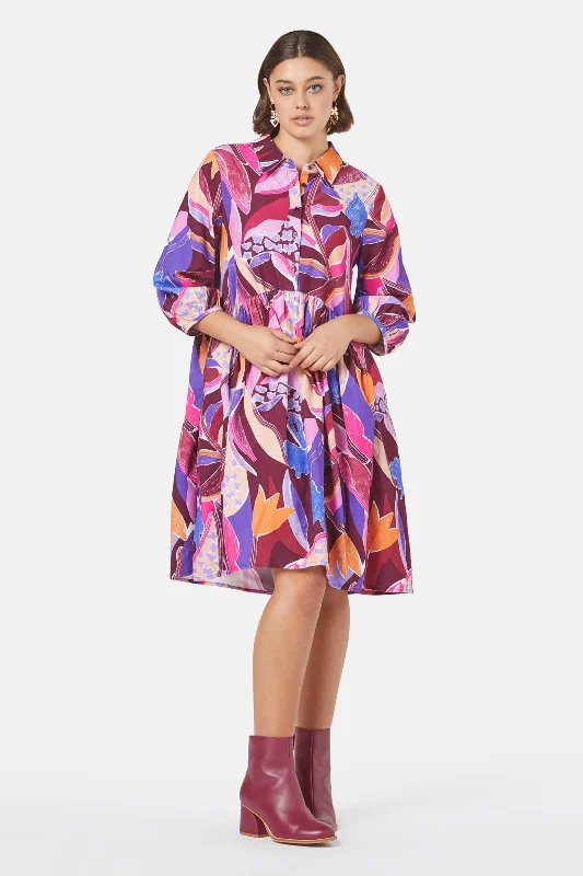 Tender Tulips Shirt Dress